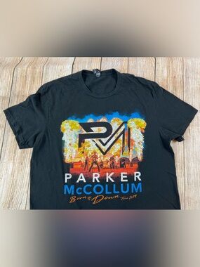 Parker McCollum Burn It Down Tour Black T Shirt Size Large 2024